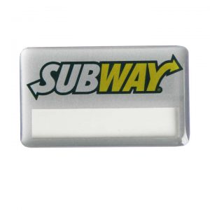 бейдж с полимерной заливкой Subway