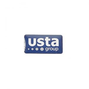 значок металлический шелкография Usta