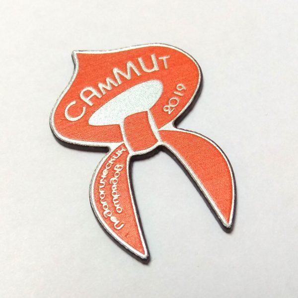 значок пластиковый уф печать саммит